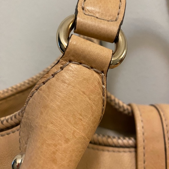 Gucci Shoulder Tote Bag Marrakech Tassel Logo 257029 Camel Color excellent shape - Picture 13 of 14